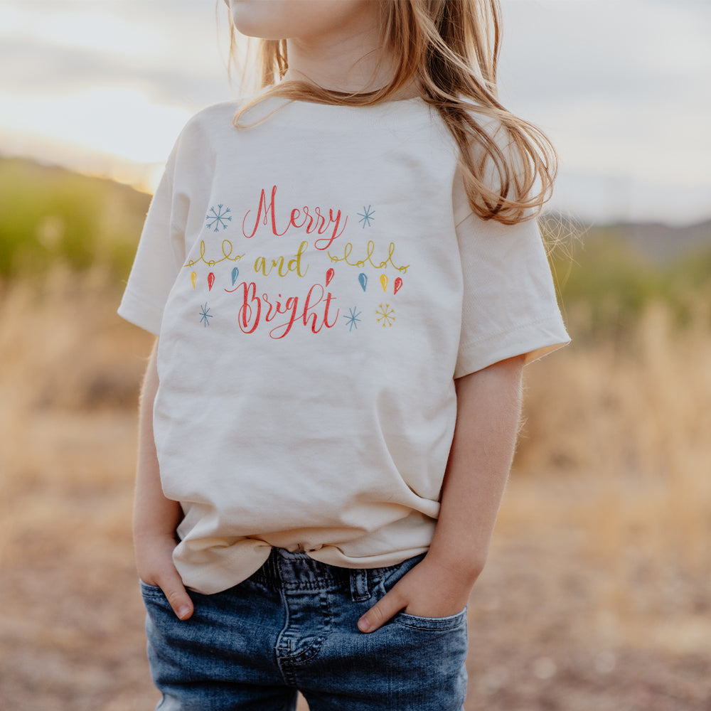 Merry and Bright - Holiday Toddler Short Sleeve Tee